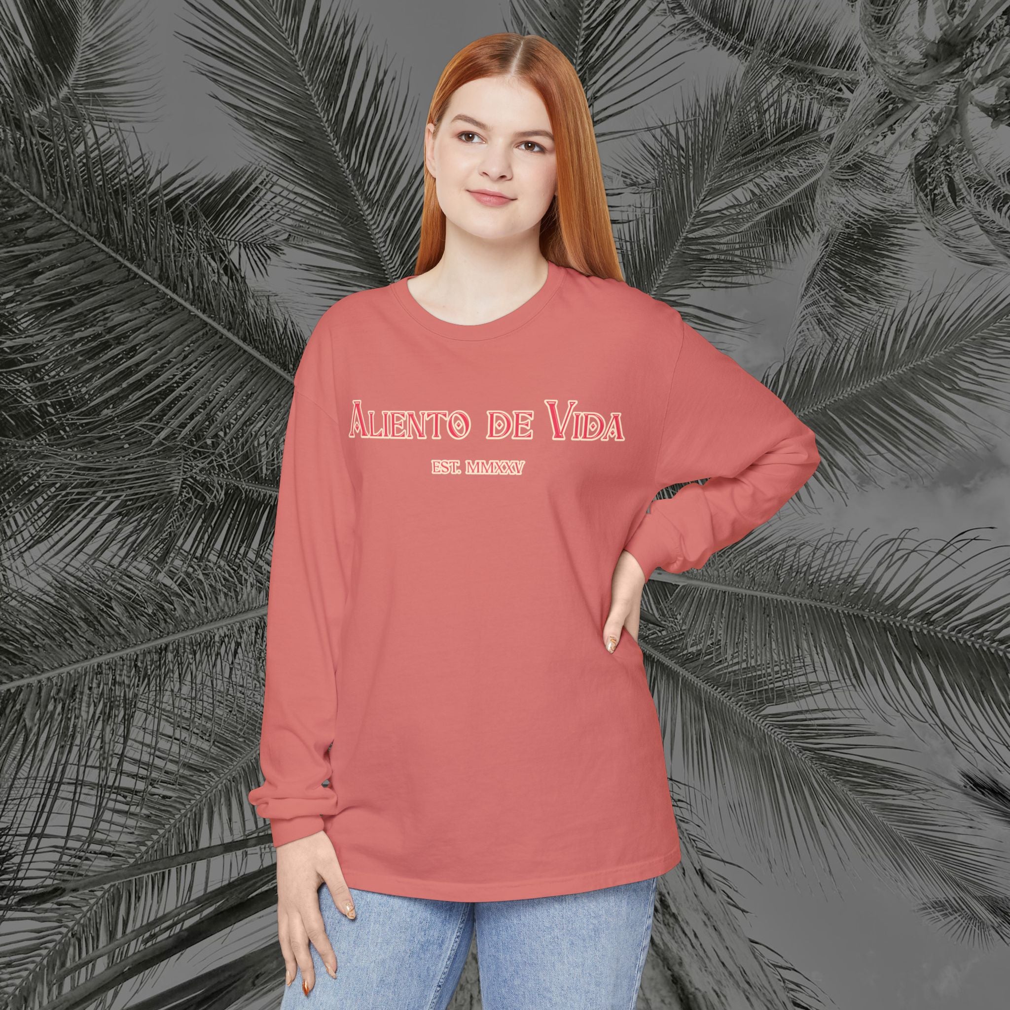 Breath Of Paradise - (UNISEX) Long Sleeve Shirt - Back Design - Aliento De Vida