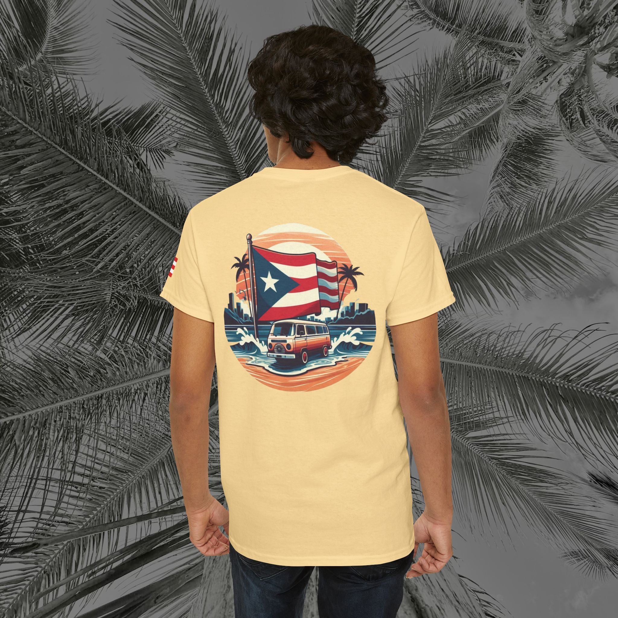 Island Cruiser - PR COLLECTION - (UNISEX) Heavy Cotton Tee - Aliento De Vida