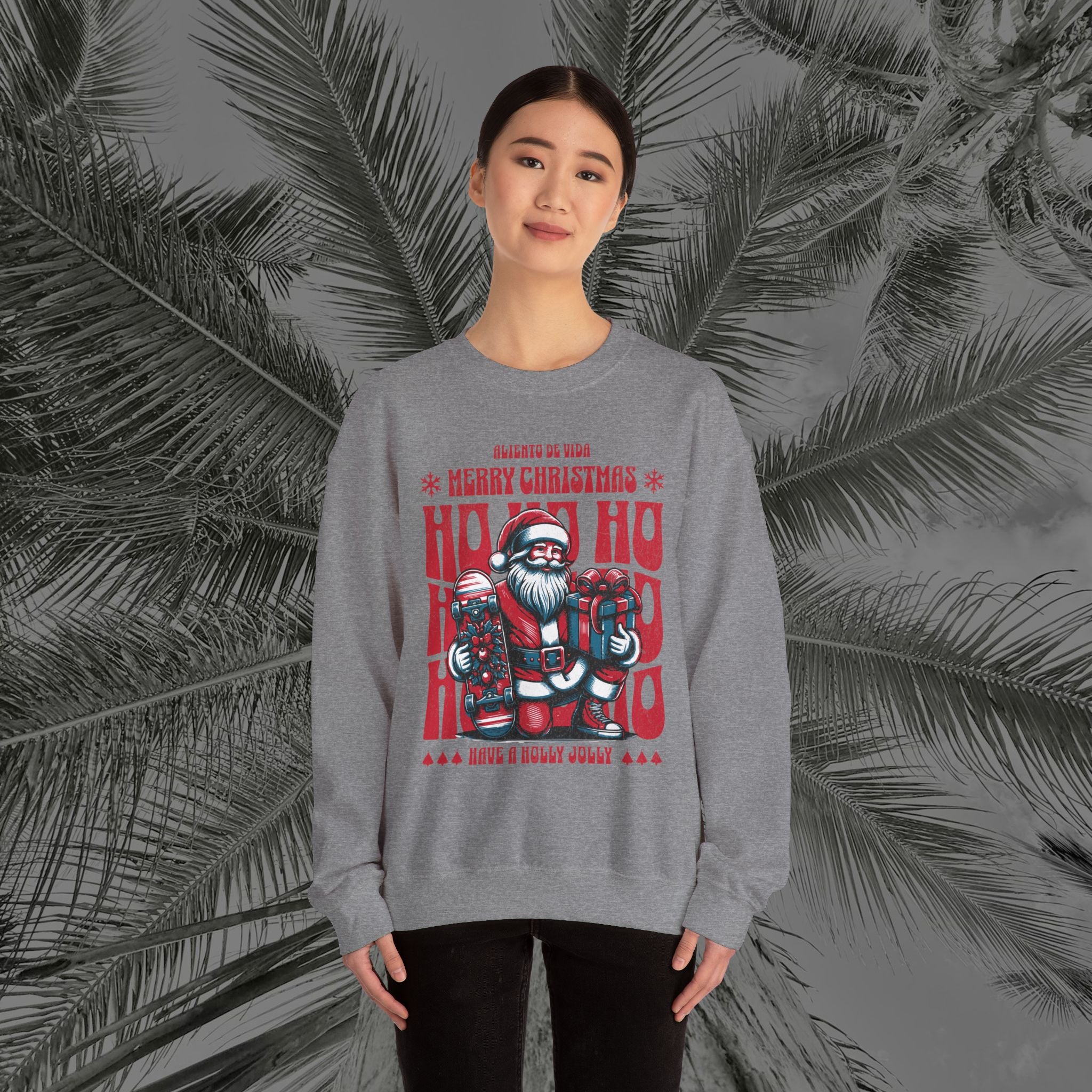 Naughty by Nature, Santa by Choice - (UNISEX) Cozy Crewneck Sweatshirt - Aliento De Vida