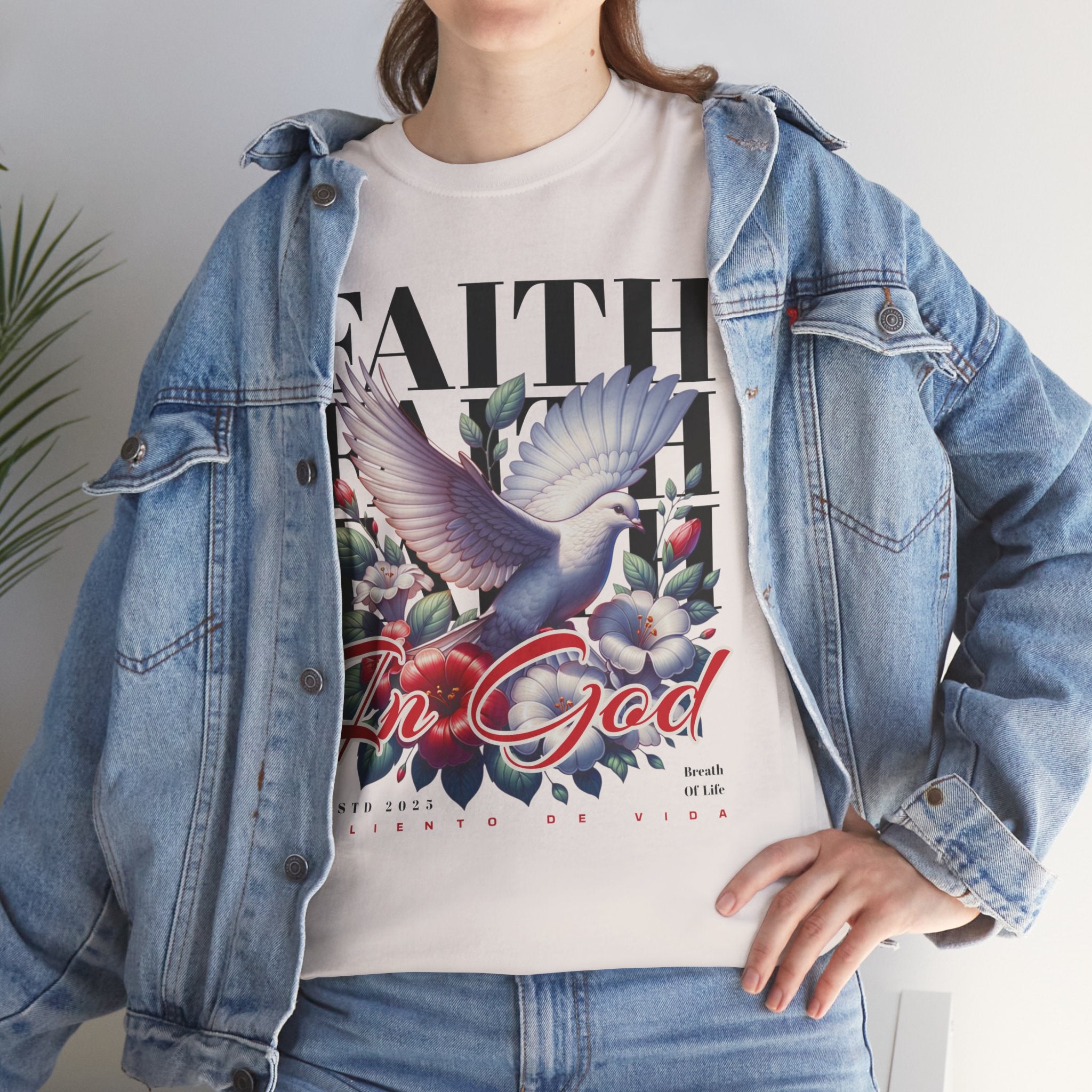 Wings of Grace - (UNISEX) Heavy Cotton Tee - Aliento De Vida