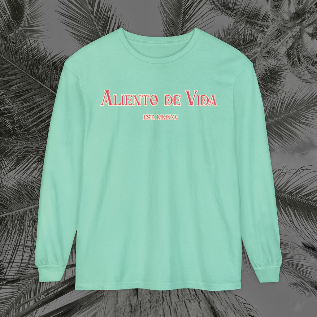 Breath Of Paradise - (UNISEX) Long Sleeve Shirt - Back Design - Aliento De Vida
