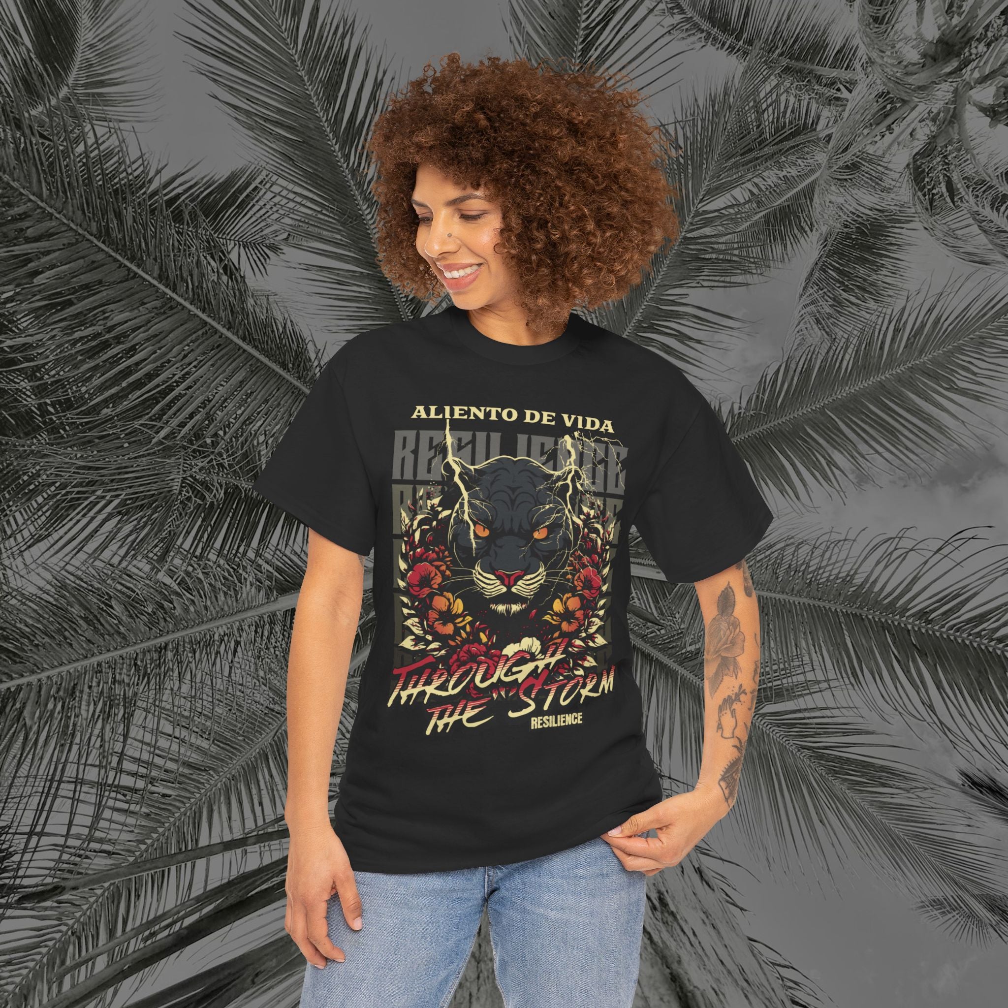 Rise of the Panther - (UNISEX) Heavy Cotton Tee - Aliento De Vida