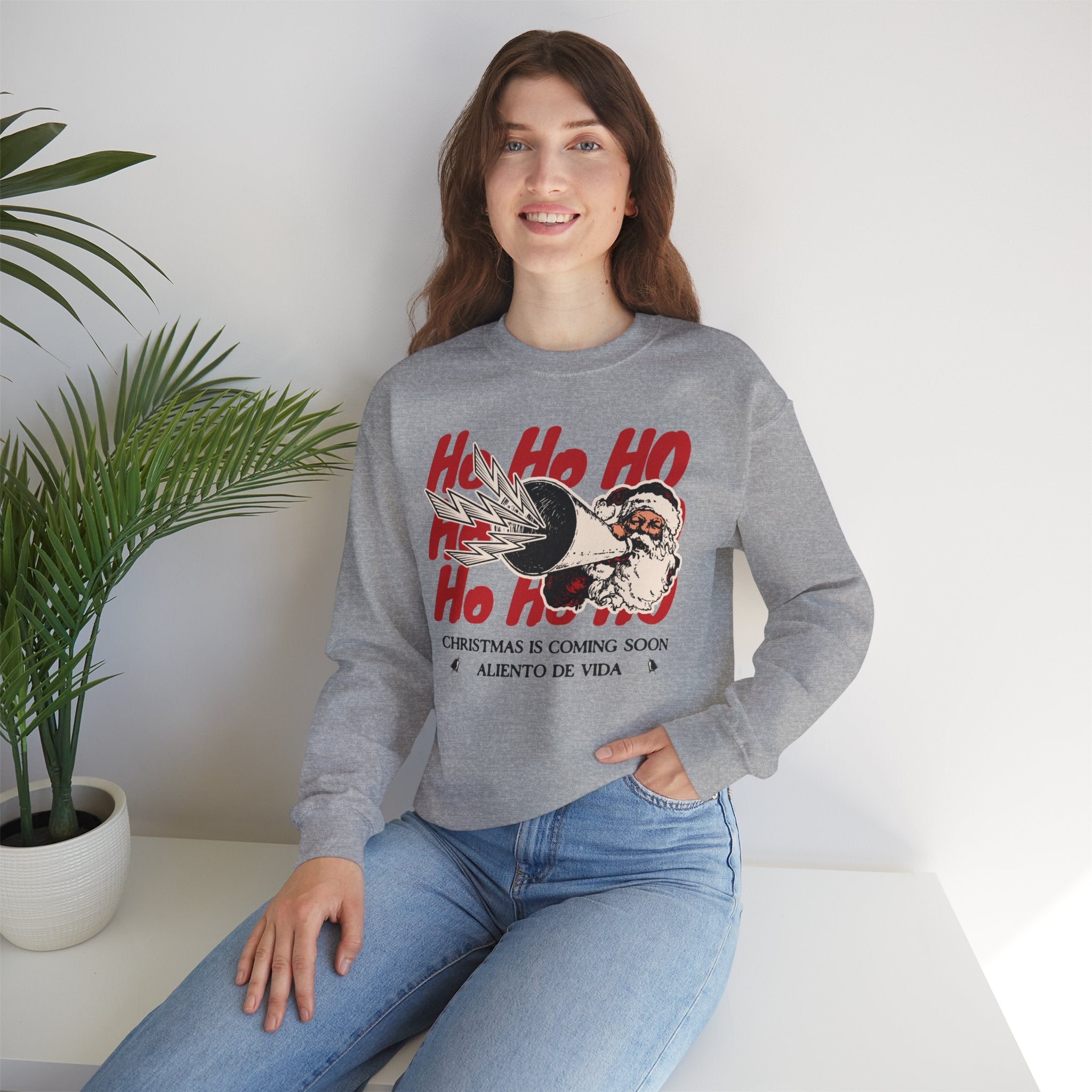 Ho Ho Ho’ Holiday Season - (UNISEX) Cozy Crewneck Sweatshirt - Aliento De Vida