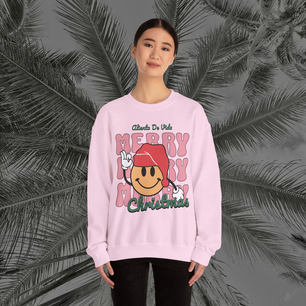 Happy Holidays - Cozy Crewneck Sweatshirt - Aliento De Vida